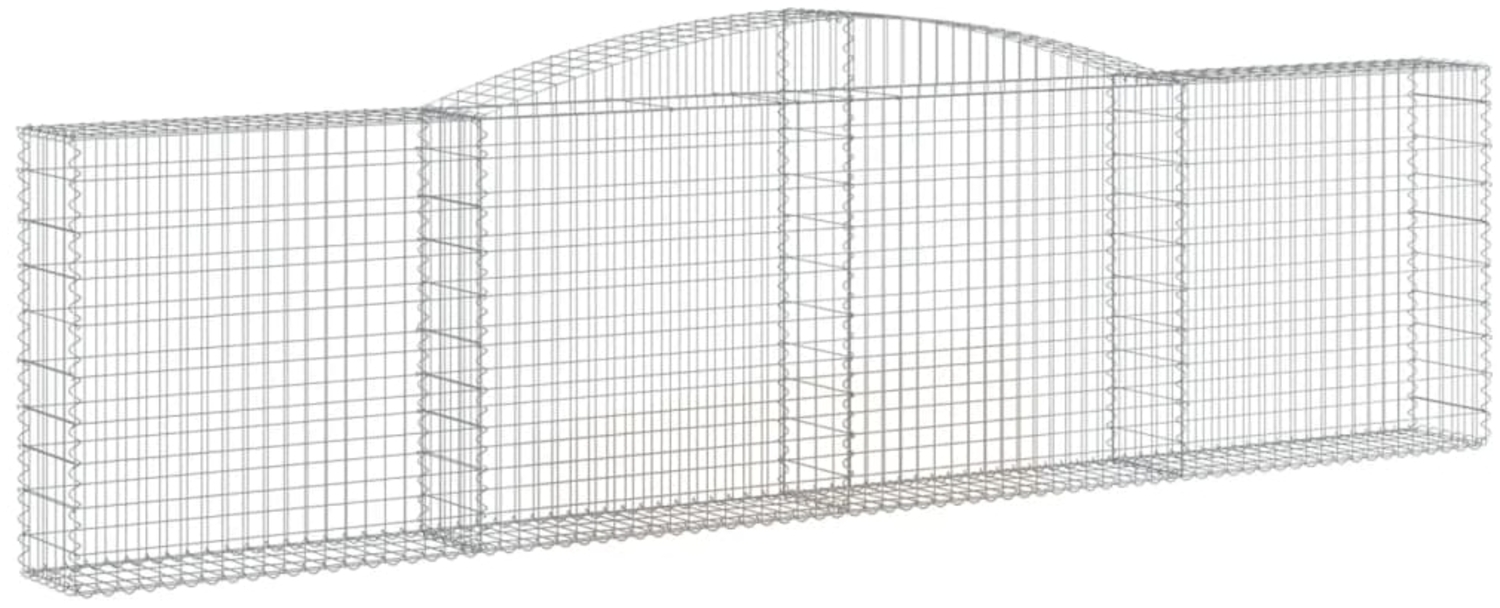 vidaXL Gabione mit Hochbogen 400x30x100/120 cm Verzinktes Eisen 153525 Bild 1