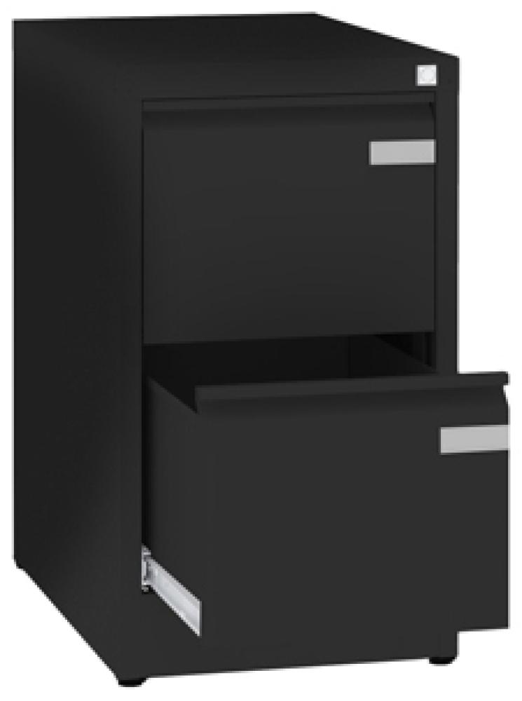 ASM Aktenschrank Tiefe 630mm 2 Schubladen RAL9005 Bild 1