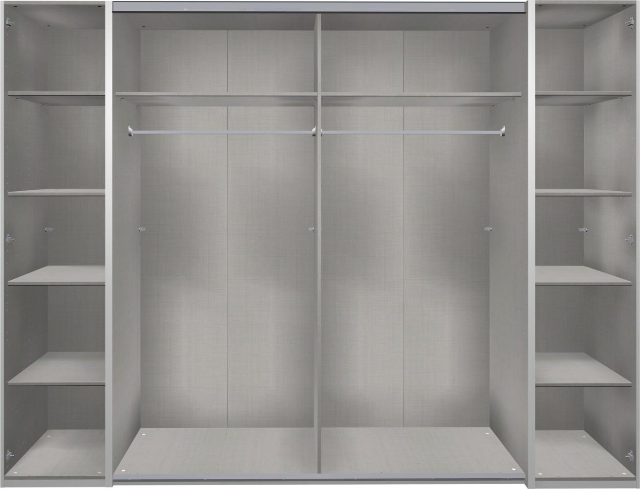 Dreh-/Schwebetürenschrank >LOTTO< (BxH: 272x210 cm) in WEISS + GRAPHIT Bild 1