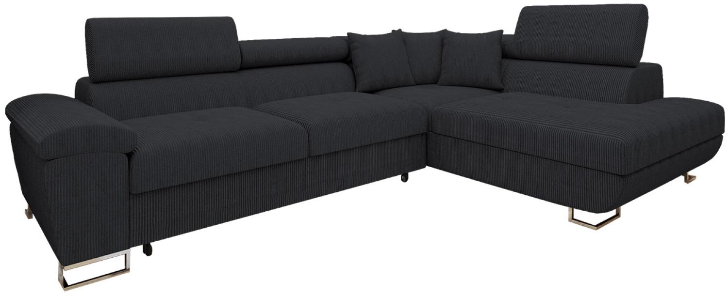 Ecksofa Cotere Cord (Farbe: Poso 135, Seite: Rechts) Bild 1