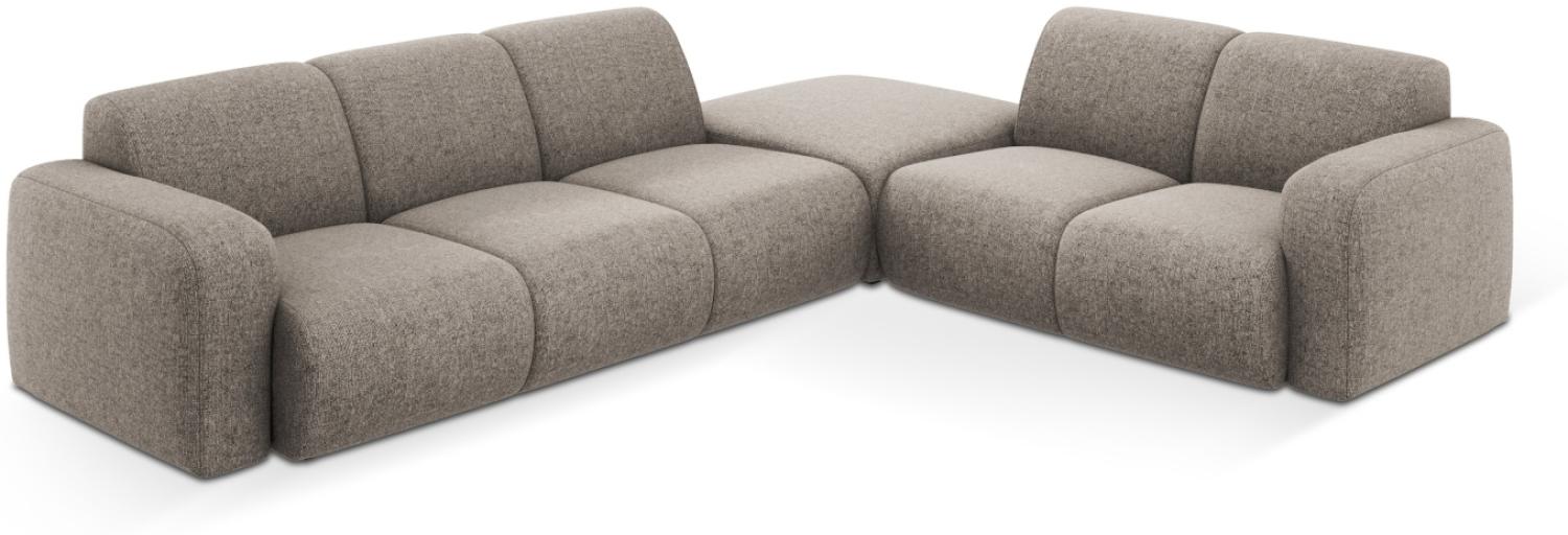 Micadoni Boucle Ecksofa Molino 6-Sitzer Rechts Chenille Grau Bild 1