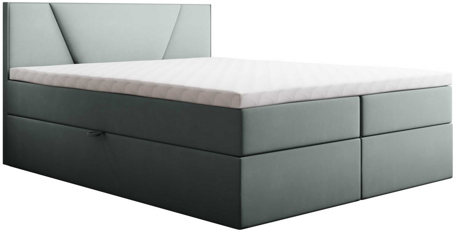 Best for Home Boxspringbett Jubilee Bonellfederkern inkl. Topper 7 cm – Luxus Doppelbett (140x200 160x200 180x200 200x200), Handwerksqualität, TOP Preis-Leistungs-Verhältnis Bild 1