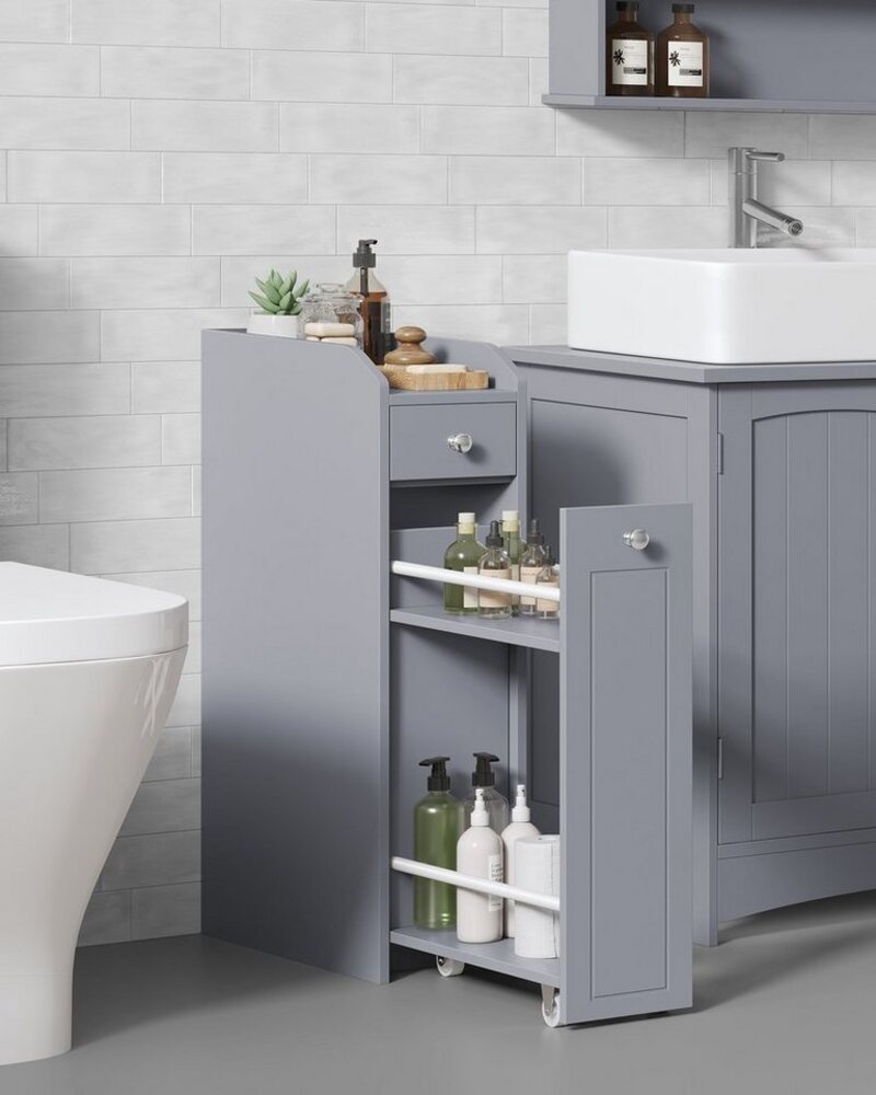 Vasagle Badkommode Badezimmerschrank Toilettenschrank mit Schubladen Bild 1