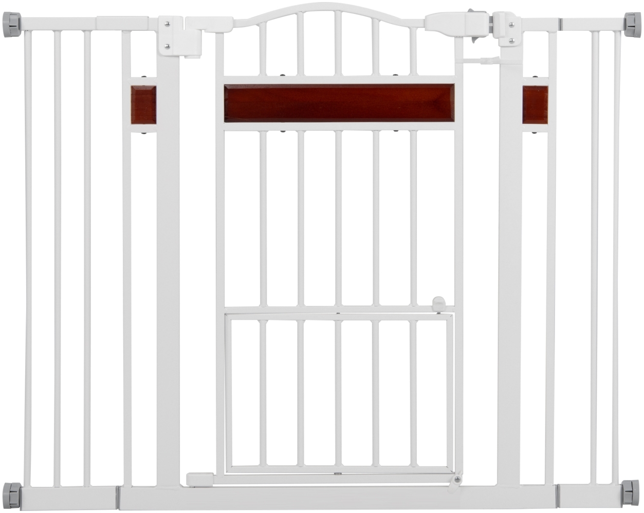 Hunde Türschutzgitter Türgitter ohne Bohren Schutzgitter mit Kleiner Tür Hundegitter Weiß Bild 1