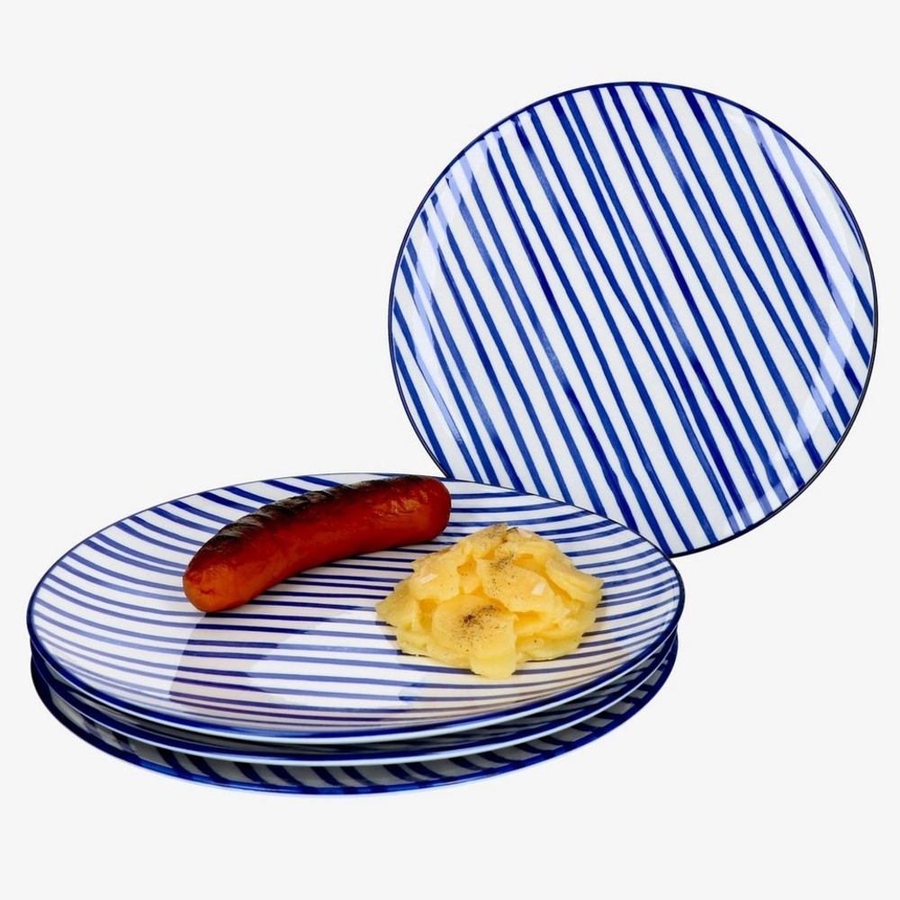 Seaside 4-tlg. Essteller Set 4 Personen Streifen Speiseteller Ø 27 cm Ritzenhoff Bild 1