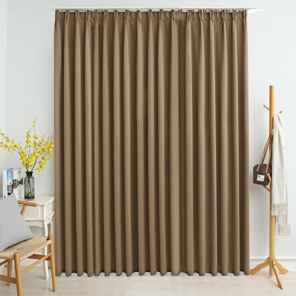 vidaXL Verdunkelungsvorhang mit Haken Taupe 290 x 245 cm 134441 Bild 1