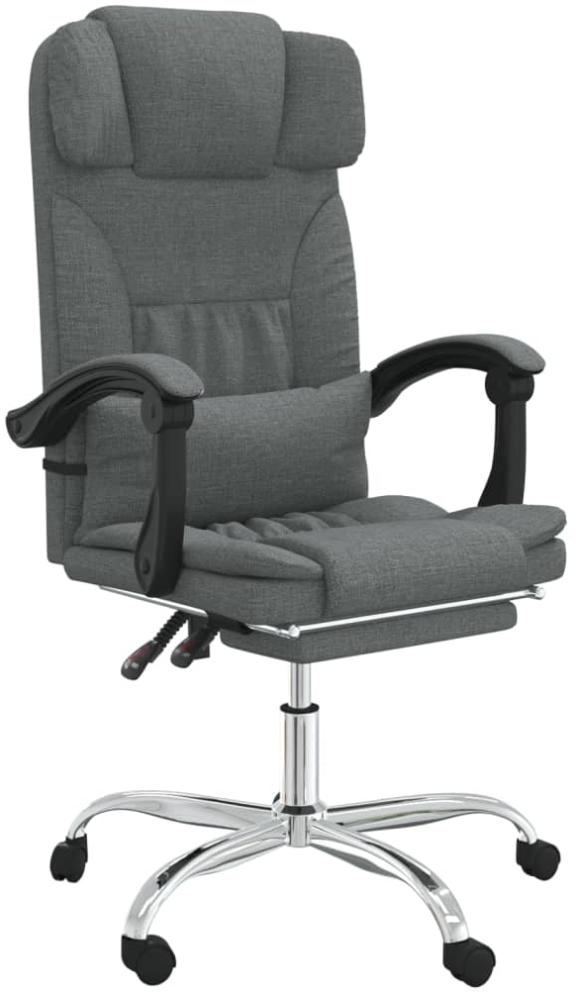 vidaXL Bürostuhl mit Massagefunktion Dunkelgrau Stoff, Drehbar [349742] Bild 1