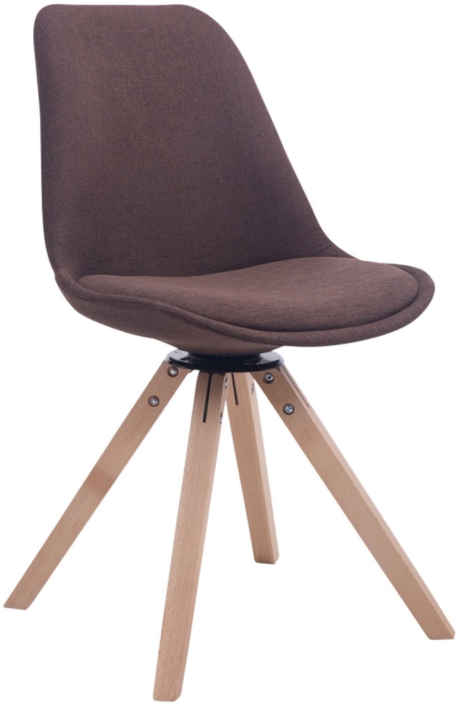 Besucherstuhl PERTH - Stoff Braun 48x56x84 cm Eckig | Besucherstühle Konferenzstuhl Wartezimmerstuhl Bürostühle Bürostuhl Konferenzraum Wartezimmer Bild 1