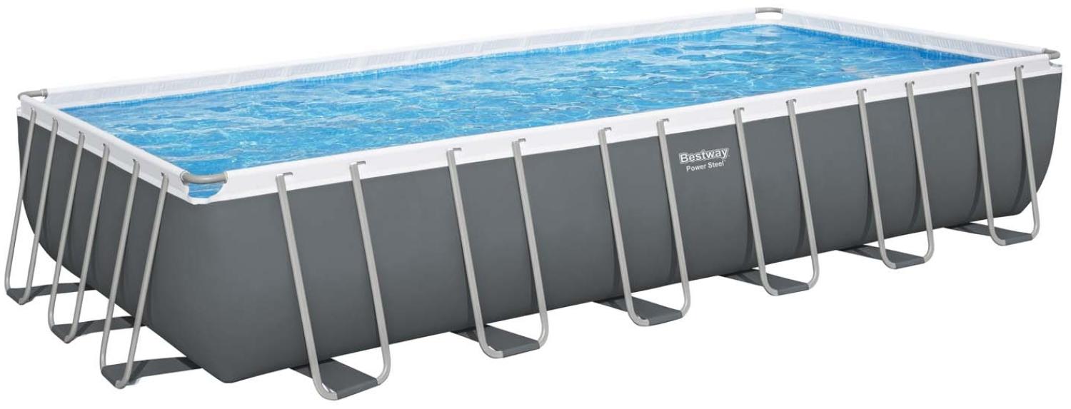 Power Steel™ Solo Pool ohne Zubehör 732 x 366 x 132 cm, grau, eckig Bild 1