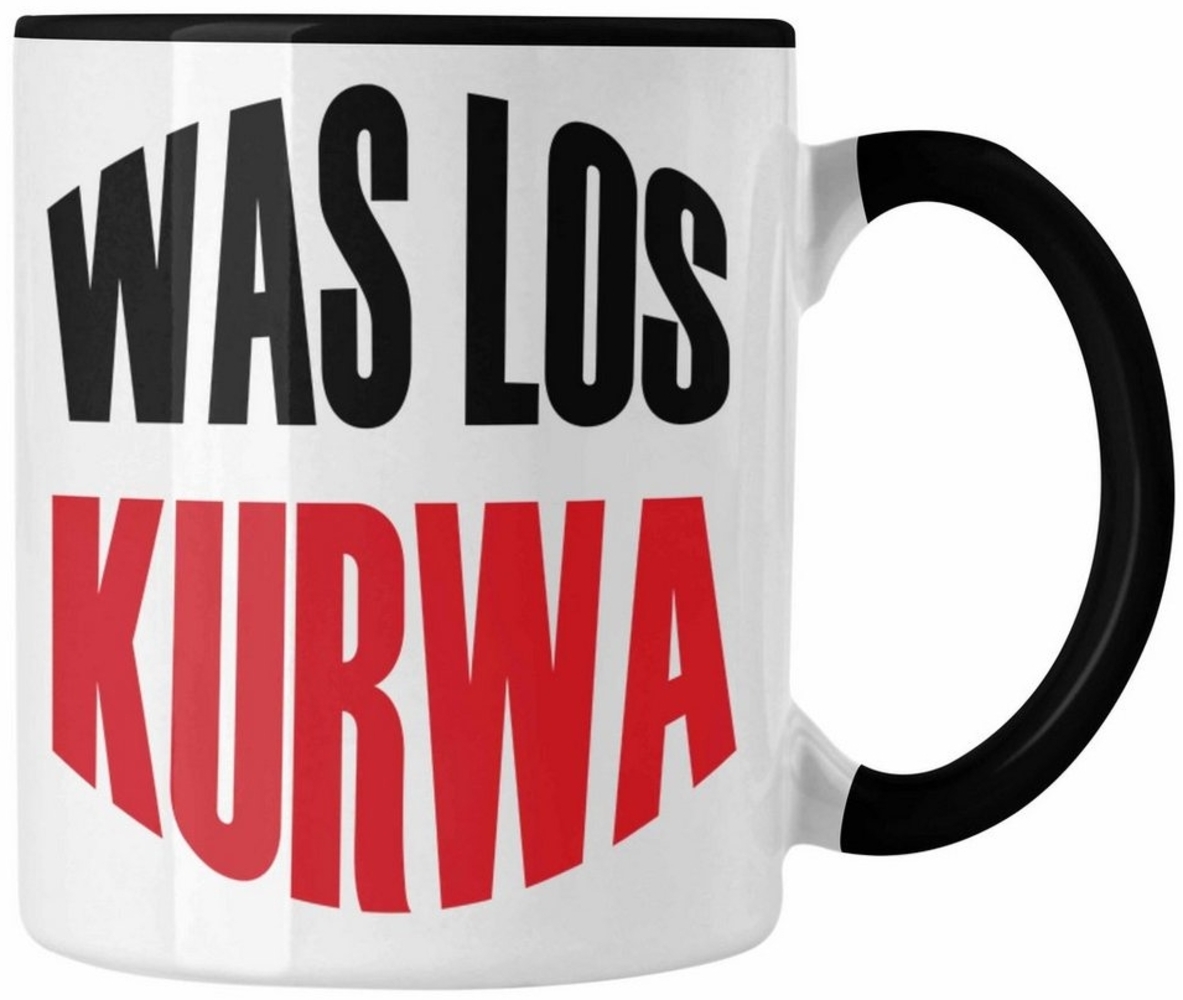 Trendation Tasse Lustige Tasse Spruch "Was Los Kurwa" Polen Polnisches Geschenk Bild 1