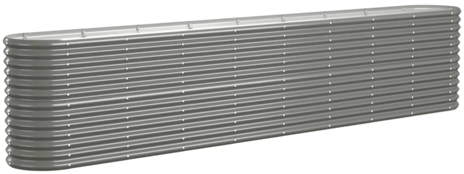 vidaXL Hochbeet Verzinkter Stahl 332x40x68 cm Grau 318909 Bild 1