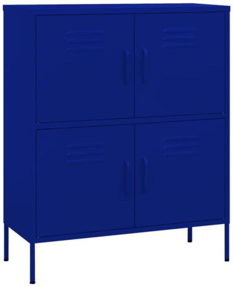 vidaXL Lagerschrank Marineblau 80x35x101,5 cm Stahl Bild 1