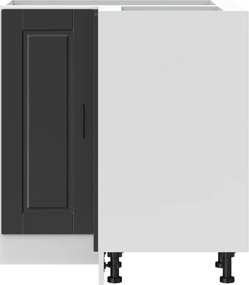 vidaXL Küchen-Eckunterschrank Porto Schwarz Holzwerkstoff 853988 Bild 1