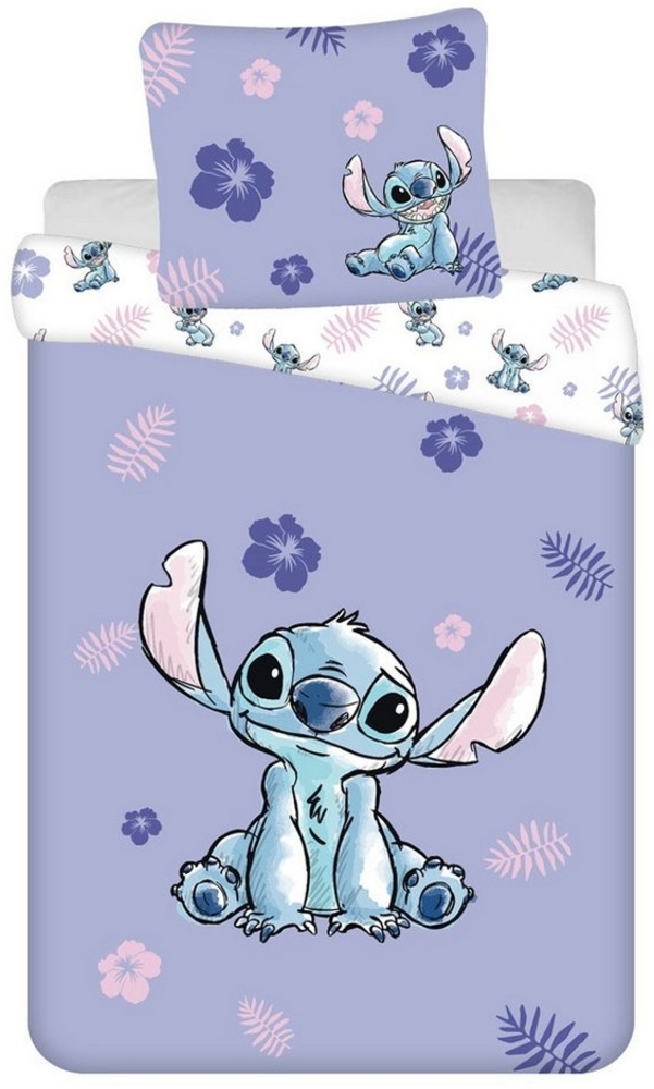 Lilo & Stitch Bettwäsche-Set aus Baumwolle - 160 x 200 cm + 70 x 80 cm Bild 1