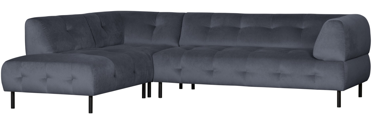 Ecksofa Lloyd mit Samtbezug, Links, Dunkelgrau Bild 1