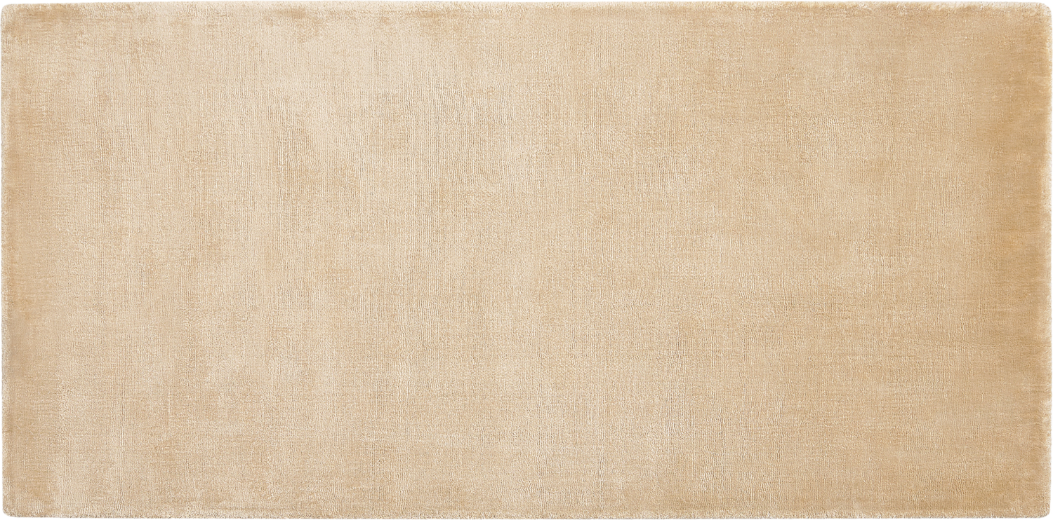 Teppich Viskose sandbeige 80 x 150 cm Kurzflor GESI II Bild 1