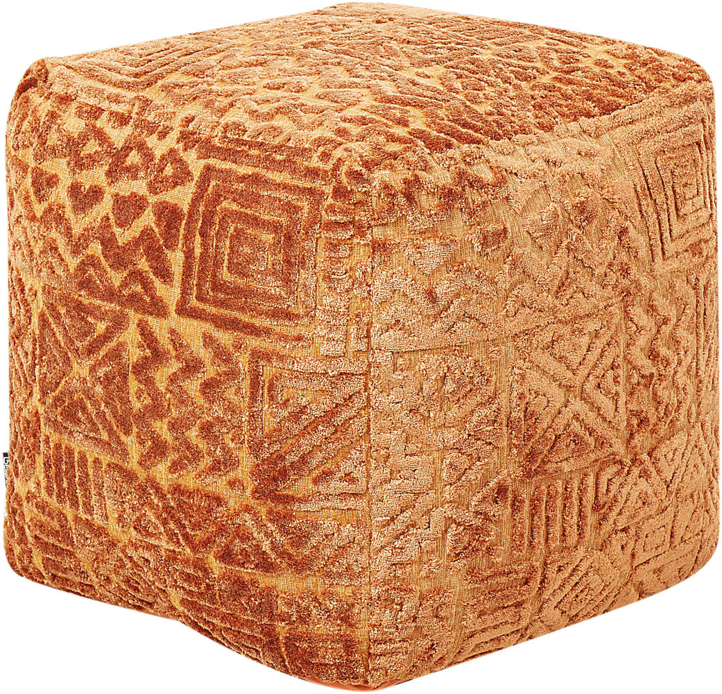 Pouf SANAWAN Goldbraun 50 cm 50 cm Bild 1