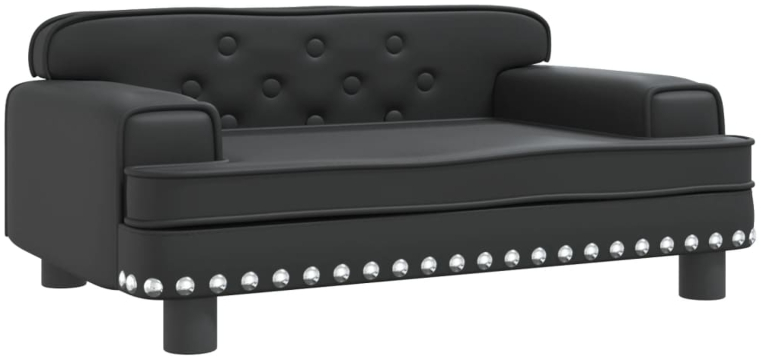 vidaXL Hundebett, Kunstleder schwarz, 30 x 45 x 70 cm Bild 1