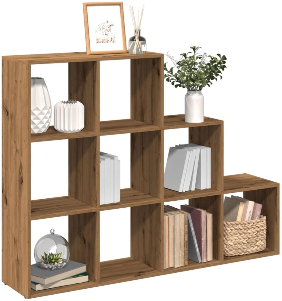 vidaXL Raumteiler-Bücherregal 3 Stufen Artisan-Eiche 137,5x29x103,5 cm 857984 Bild 1