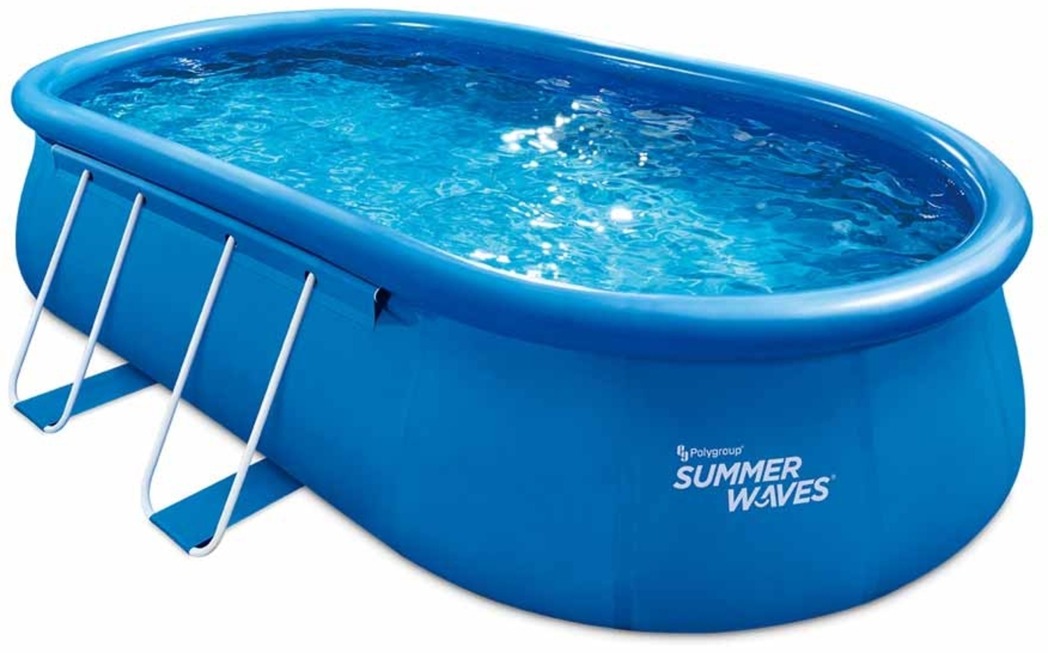 Summer Waves Quick Up Pool | aufblasbarer Pool oval | inkl. Zubehör | Blau | 549x305x107 cm Bild 1
