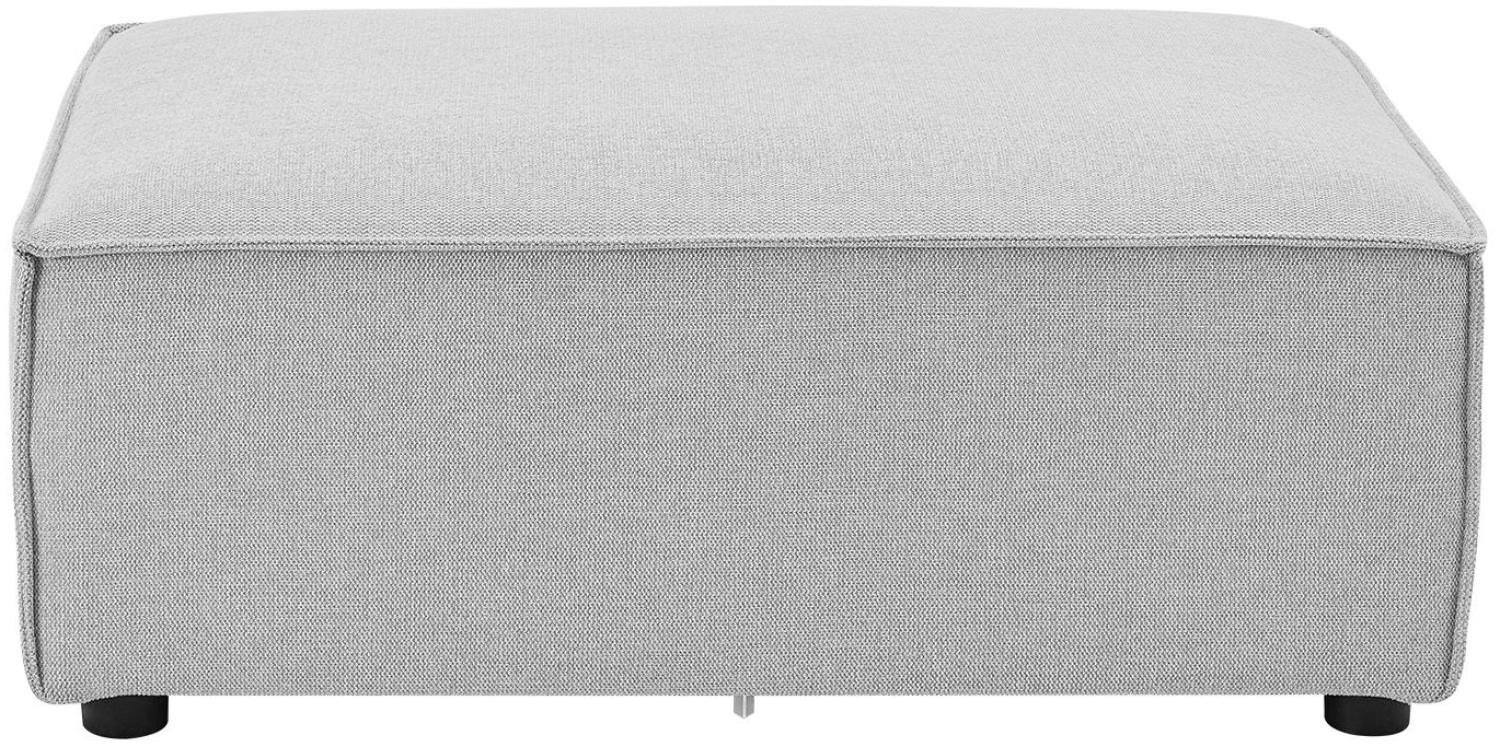 Juskys Ottomane Domas - modulares Sofa in Stoff Hellgrau - Wohnzimmer Couch - Modulsofa 130 kg belastbar - Sofagarnitur Wohnlandschaft Bild 1