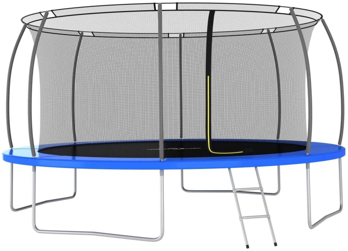 Trampolin-Set Rund 460×80 cm 150 kg Bild 1