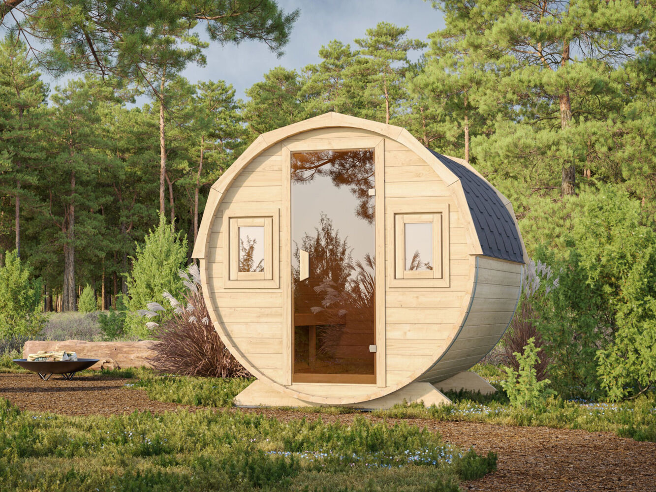 Fjordholz Fass-Sauna Modell Ando Natur Bild 1