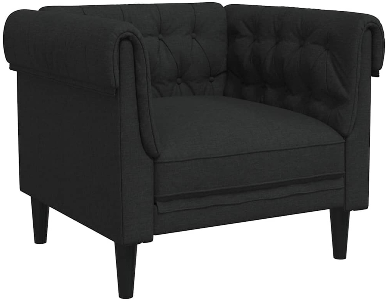 vidaXL Chesterfield-Sessel Schwarz Stoff 372540 Bild 1