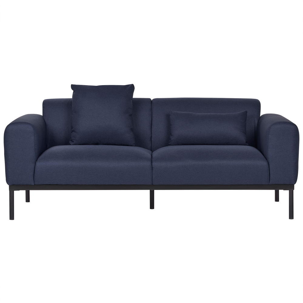 2-Sitzer Sofa Leinenoptik dunkelblau MALMOS Bild 1