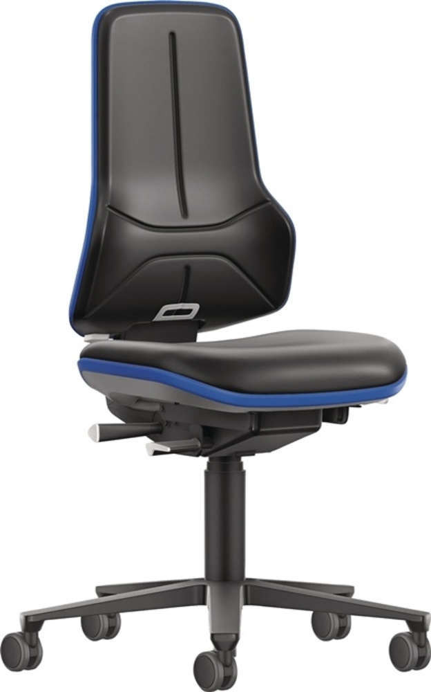 Arbeitsdrehstuhl Rl. Kunstlederpolster schwarz blau 470-640mm BIMOS "" Bild 1