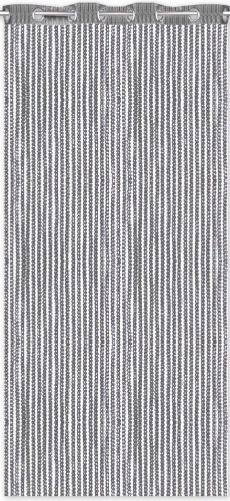 Fadenvorhang Lurex-Optik Fadengardine Türvorhang mit Ösen, trendige Dekoration in vielen verschiedenen Ausführungen erhältlich (140x250 cm / anthrazit - dunkelgrau) Bild 1