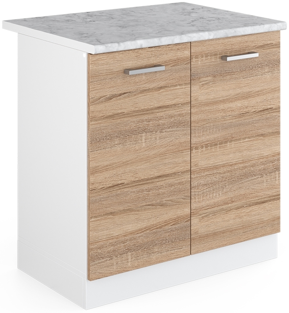 Vicco Spülenunterschrank Sonoma 80 cm , AP Marmor, R-Line Bild 1