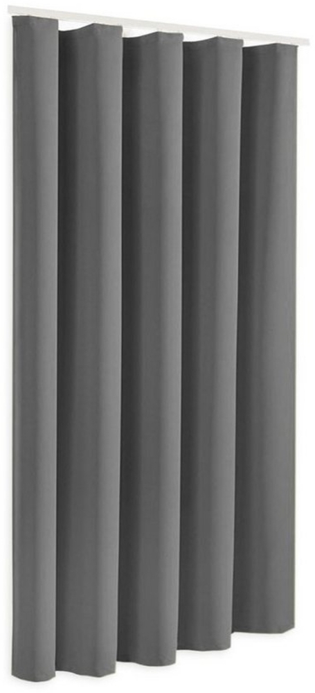Clever-Kauf-24 Verdunkelungsvorhang Verdunkelungsvorhang Thermovorhang Sopran grau, Kräuselband (1 St), verdunkelnd Bild 1