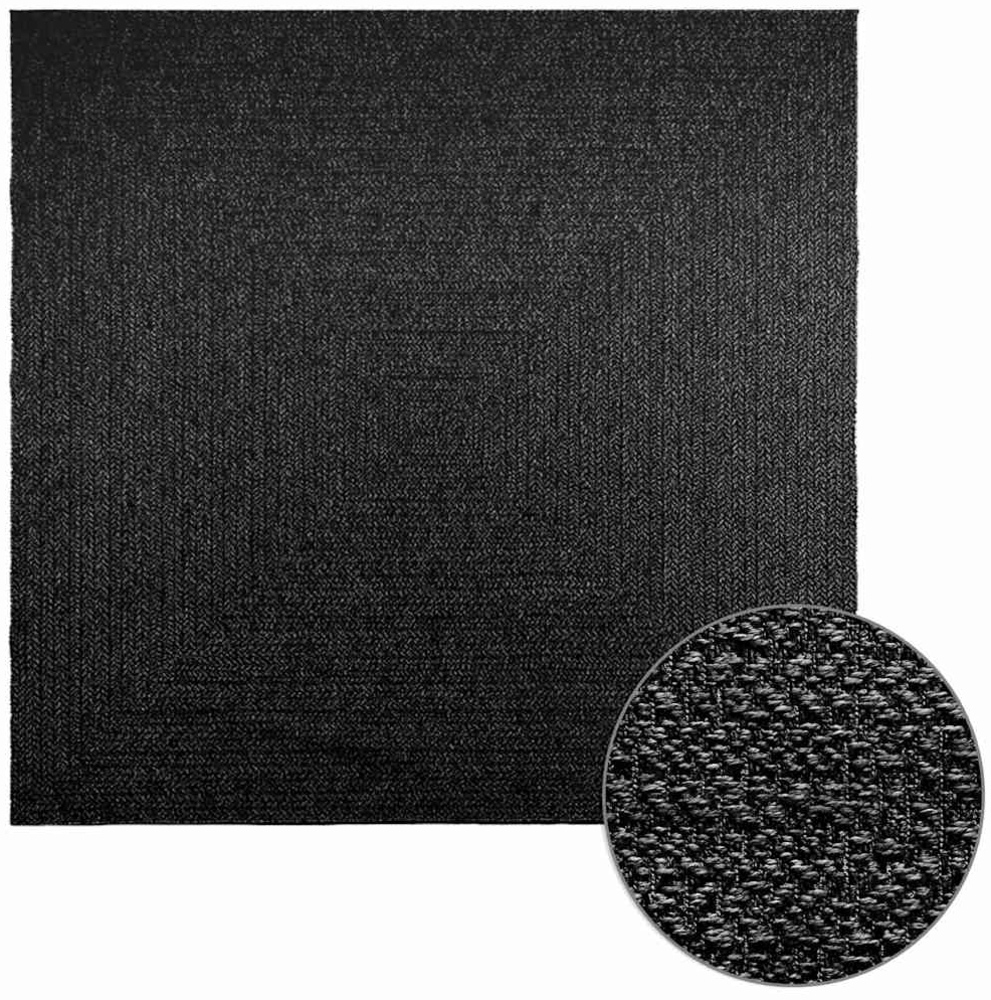 Teppich ZIZUR Anthrazit 240x240 cm Jute-Optik Indoor und Outdoor 4010339 Bild 1