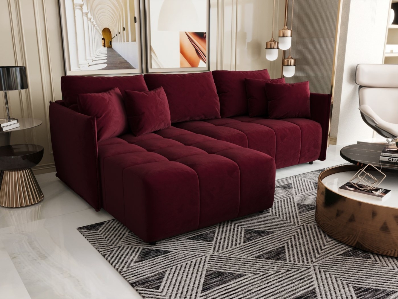 ALTDECOR Ecksofa LONLI, Couch mit Schlaffunktion, Wohnzimmer - Wohnlandschaft Bild 1