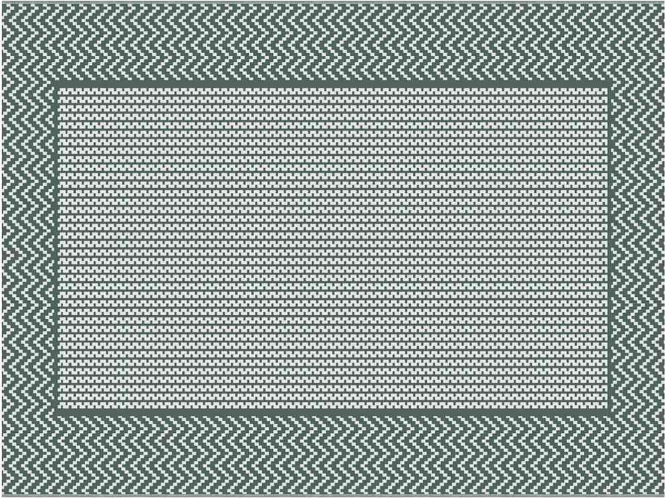 vidaXL Outdoor Teppich ARAKIL Grün und Weiß 300 x 400 cm PP 42003543 Bild 1