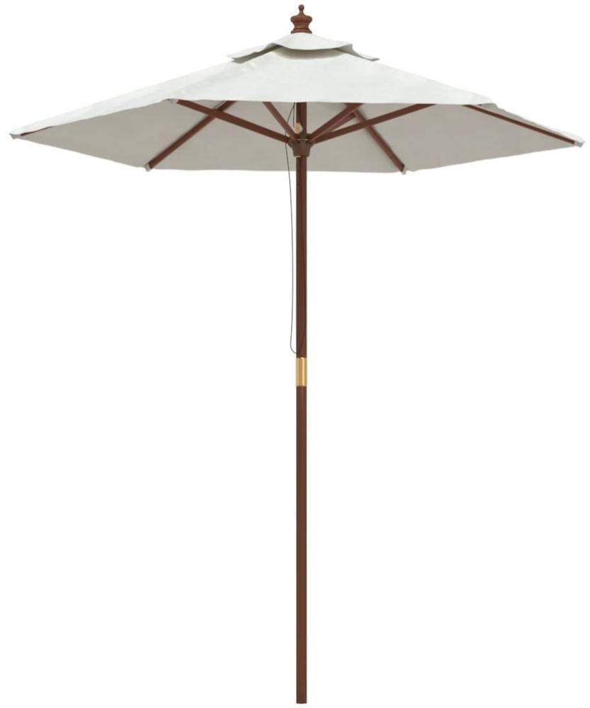 vidaXL Sonnenschirm mit Holzmast Sandfarben 196x231 cm 363159 Bild 1