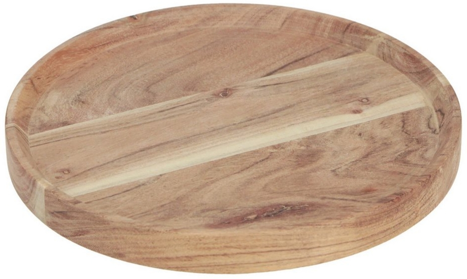 Viana Dekokorb Rundes Holztablett Akazienholz Ø25cm - Schneidebrett, Serviertablett Bild 1