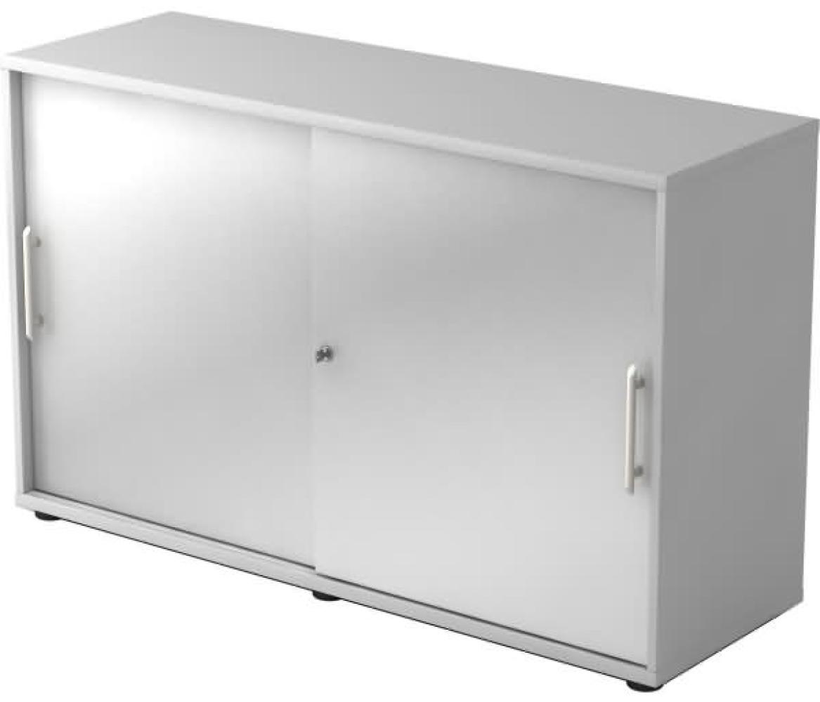 Schiebetürschrank 2OH 120cm RE Grau / Silber Bild 1