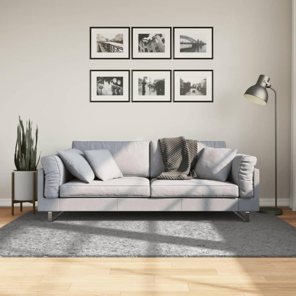 vidaXL Shaggy-Teppich PAMPLONA Hochflor Modern Grau 140x200 cm 375257 Bild 1