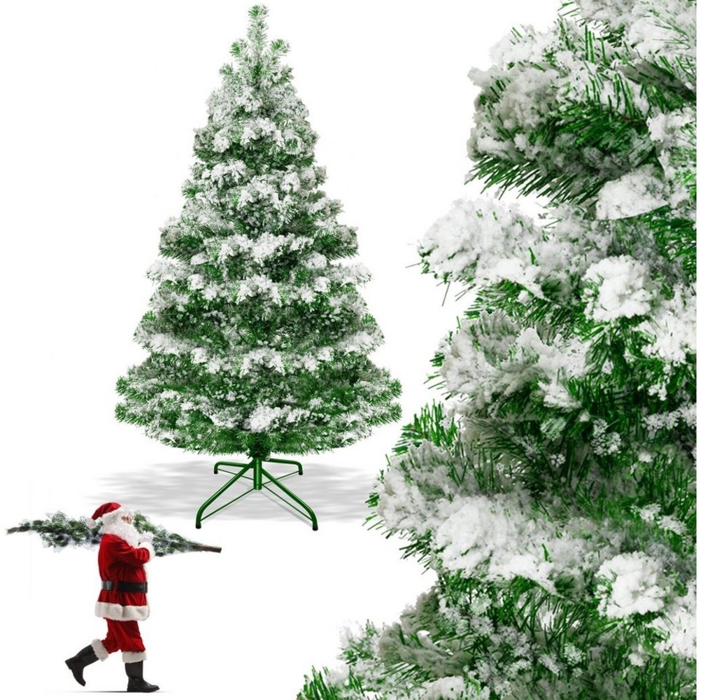 KESSER® Weihnachtsbaum künstlich, Tannenbaum Schnee, 120cm Bild 1