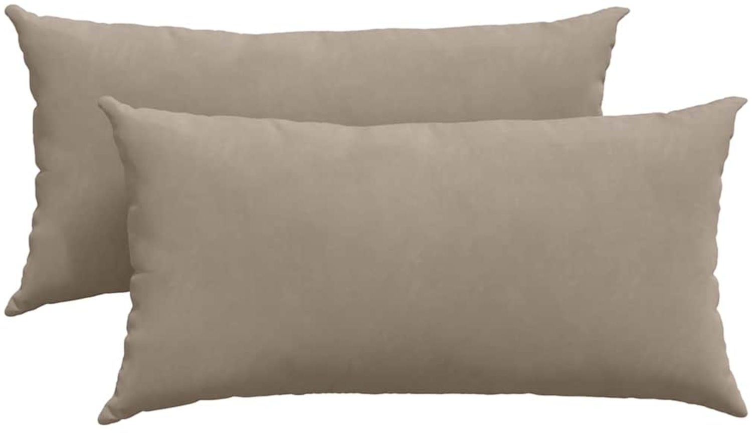 vidaXL Sofakissen 2 Stück Taupe 80 x 40 cm Stoff 42013725 Bild 1