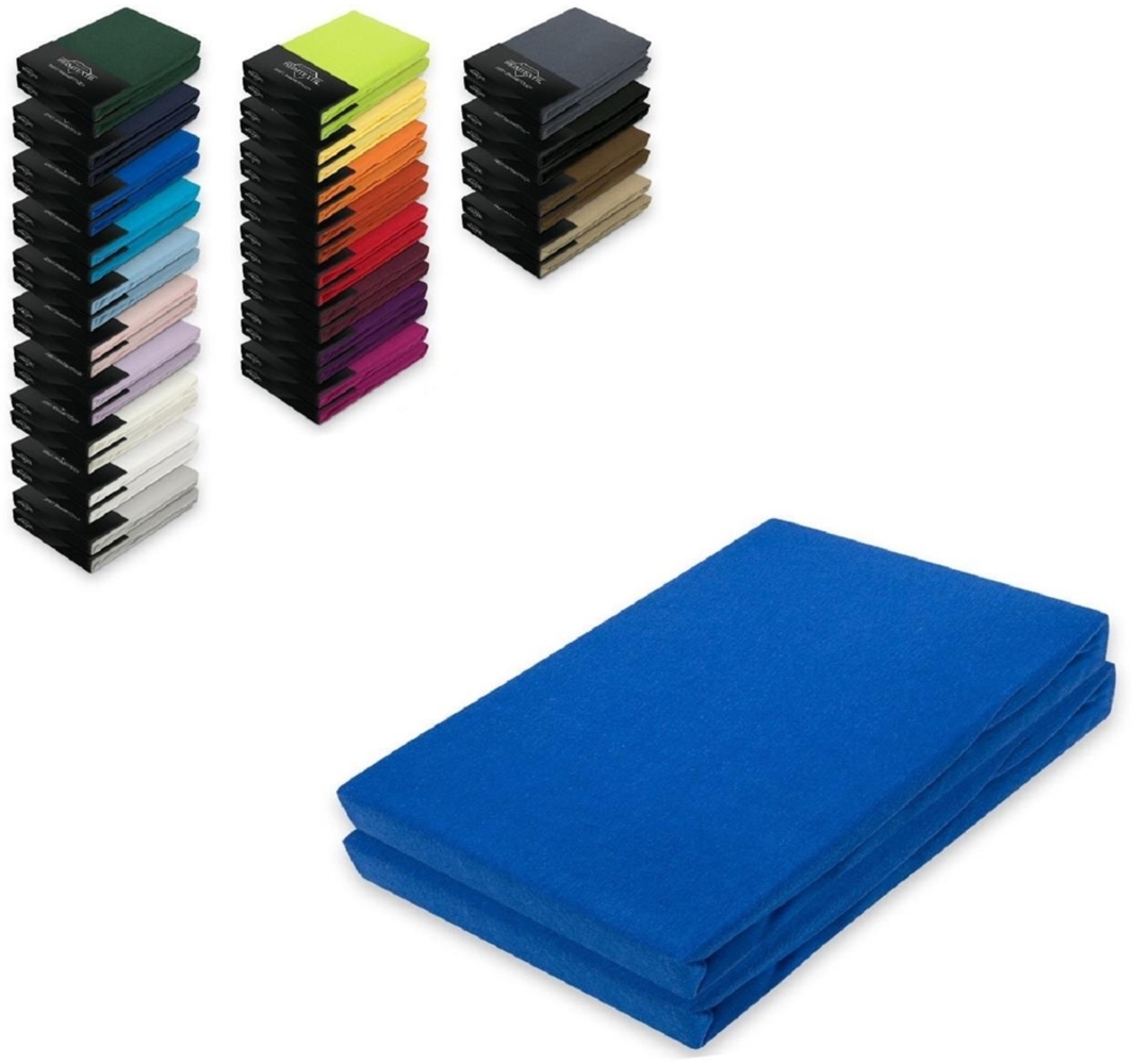 Jersey Spannbettlaken Doppelpack 60 x 120 - 70 x 140 cm Royalblau Bild 1