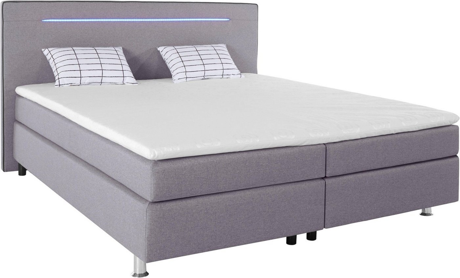 COLLECTION AB Boxspringbett, inkl. LED-Beleuchtung, Topper und Kissen Bild 1