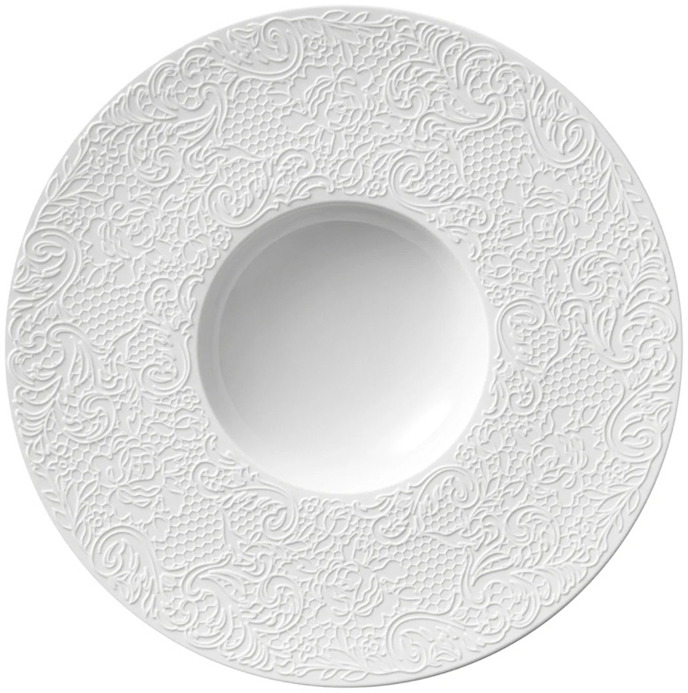 Guy Degrenne Teller tief 28 cm mit breiter Fahne Collection L Coutur Bild 1