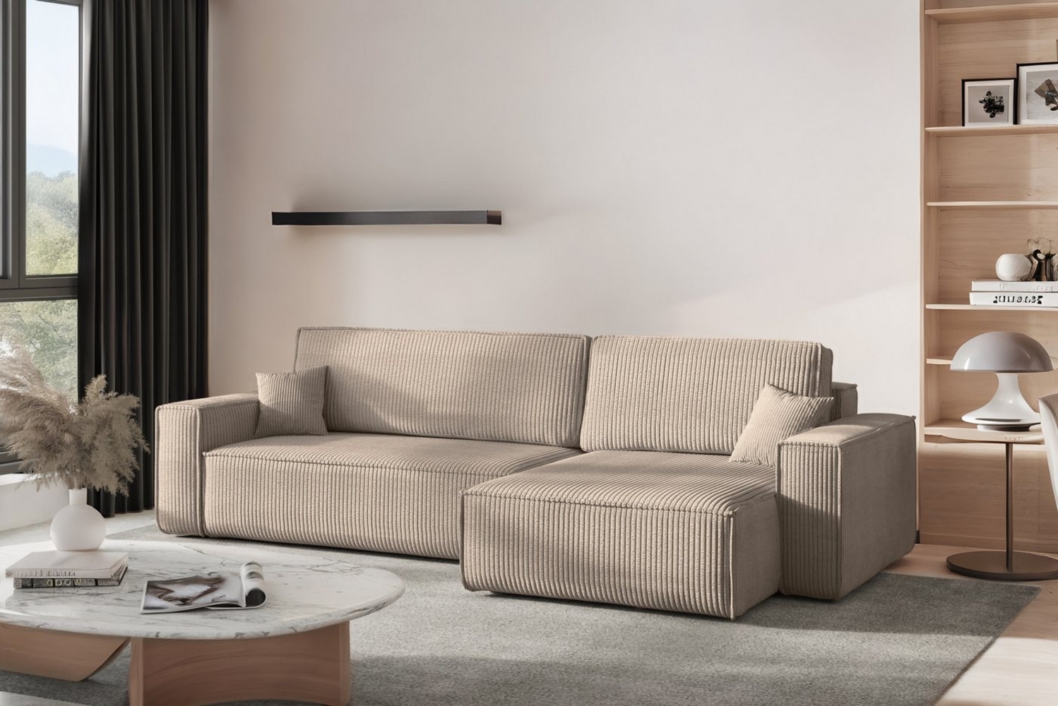 Kaiser Möbel Ecksofa mit schlaffunktion und bettkasten, Eckcouch BEST XL stoff Poso, Mit Bettfunktion und Bettzeugfach Bild 1