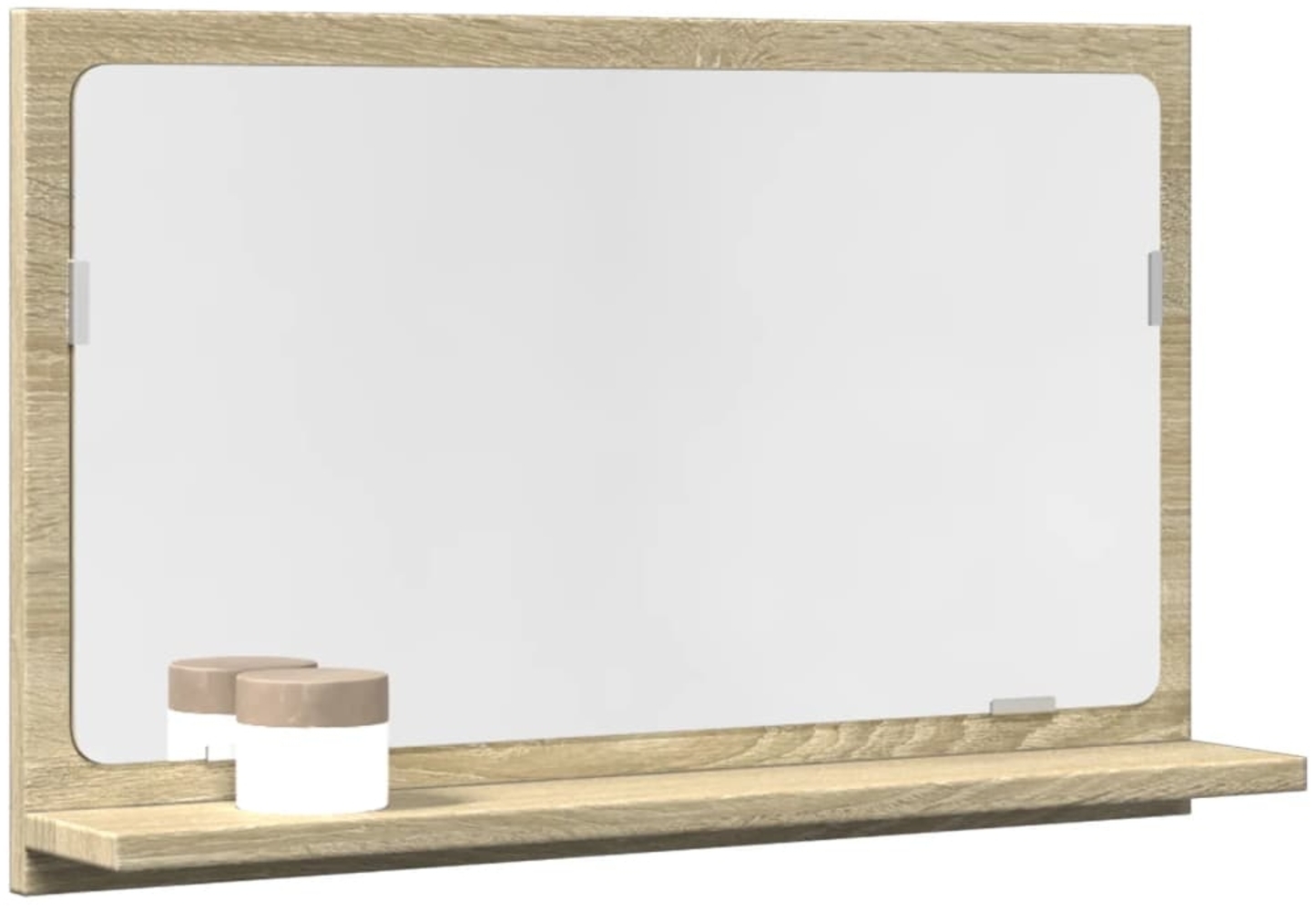 vidaXL Badspiegel mit Ablage Sonoma-Eiche 60x11x37 cm Holzwerkstoff 856191 Bild 1