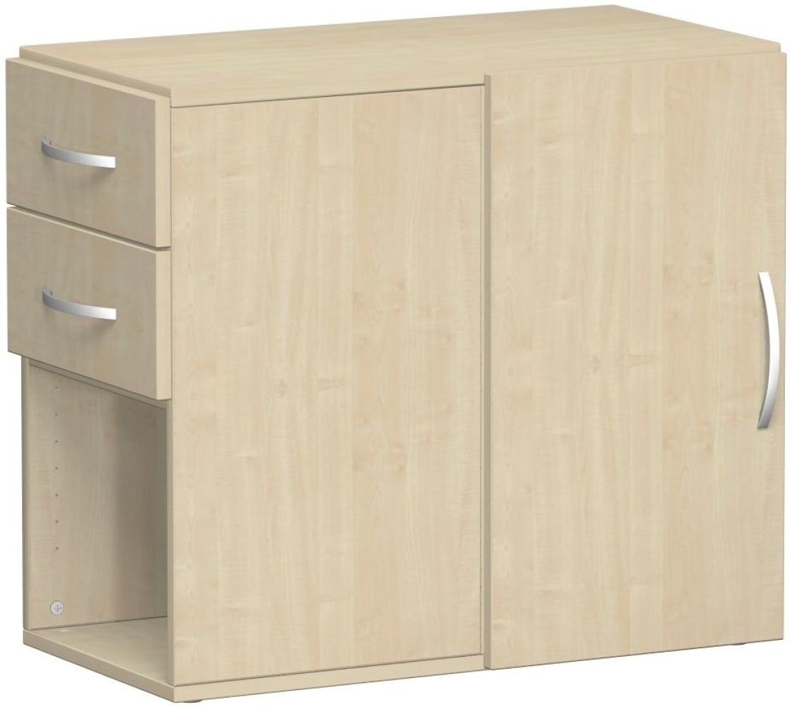 Anstell-Schrank mit Schubkästen, Ahorn, 42 x 82 x 72 cm Bild 1