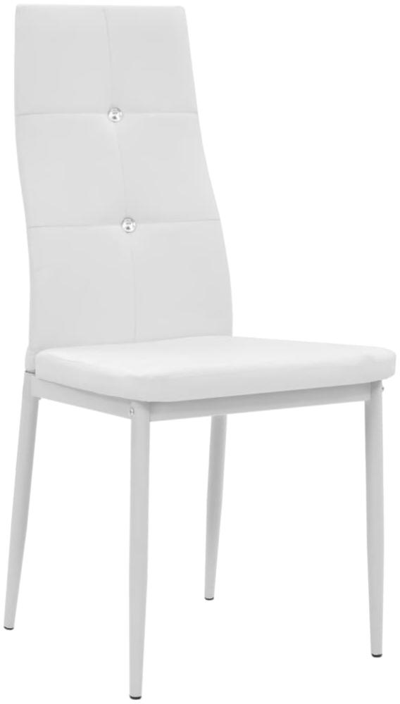 Esszimmerstühle 6 Stk. Kunstleder Weiß [275436] Bild 1