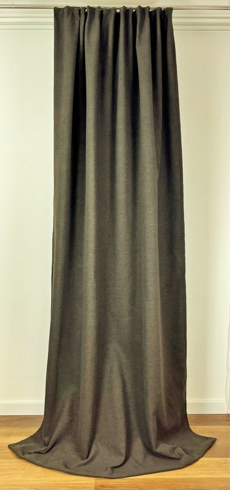 novumfix Vorhang Filzvorhang Softfilz Kälteschutz braun verschiedene Längen Kräuselband, verdunkelnd, energiesparen Bild 1